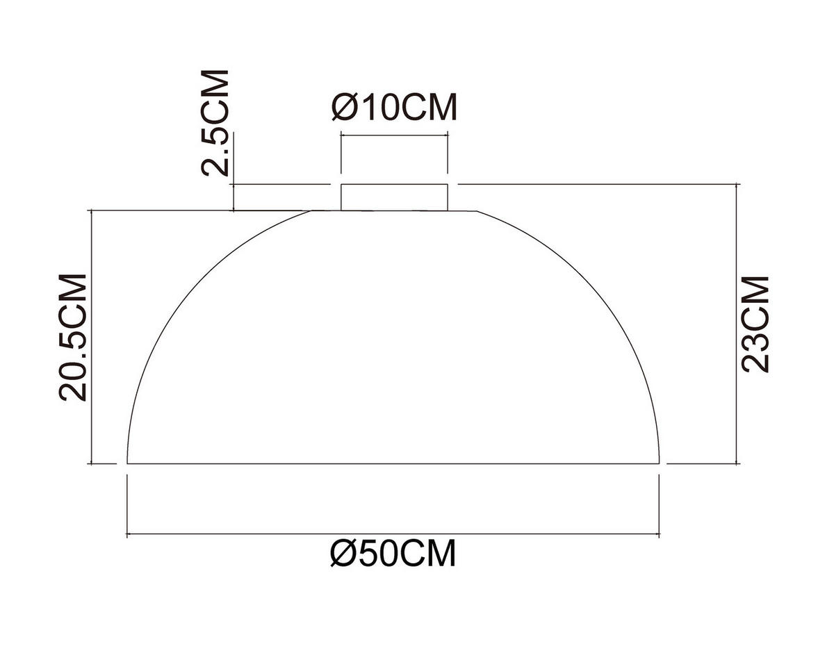 DECKENLEUCHTE 50/23 cm   - Hellbraun, Design, Papier/Metall (50/23cm) - Collet's Monde