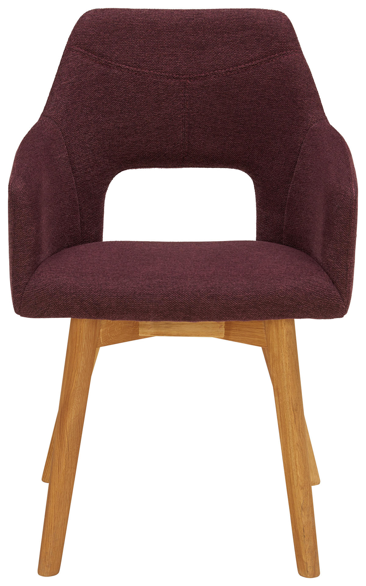 ŽIDLE S PODRUČKAMI, tkaná látka, barvy dubu, bordeaux - bordeaux/barvy dubu, Design, dřevo/textil (57/84/57cm) - Voleo