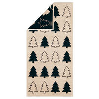 HANDTUCH Schwarz, Beige  - Beige/Schwarz, Basics, Textil (50/100cm) - Cawoe