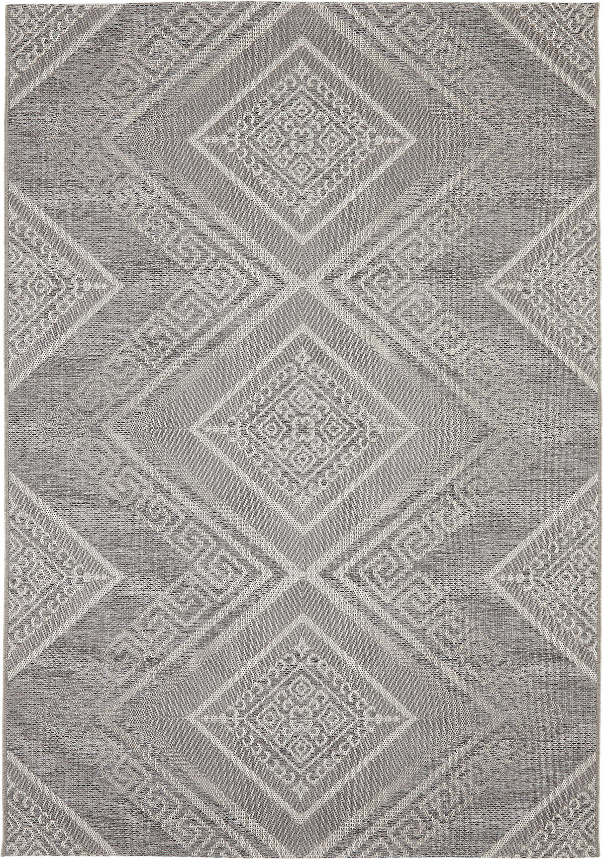 TEPIH ZA UNUTAR./VANJ. UPORAB 160/230 cm   siva  Trinidad  - siva, Design, tekstil/plastika (160/230cm) - Novel