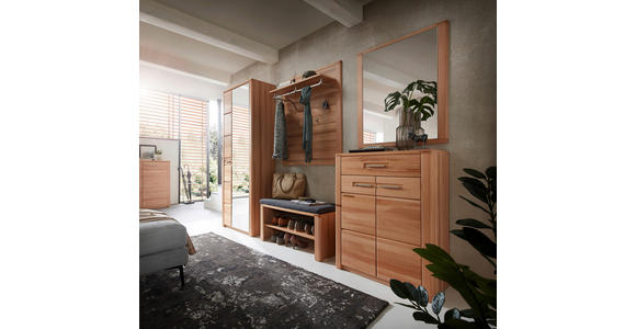 GARDEROBENBANK  in 90/48/40 cm  - Anthrazit/Buchefarben, Natur, Holzwerkstoff/Textil (90/48/40cm) - Linea Natura