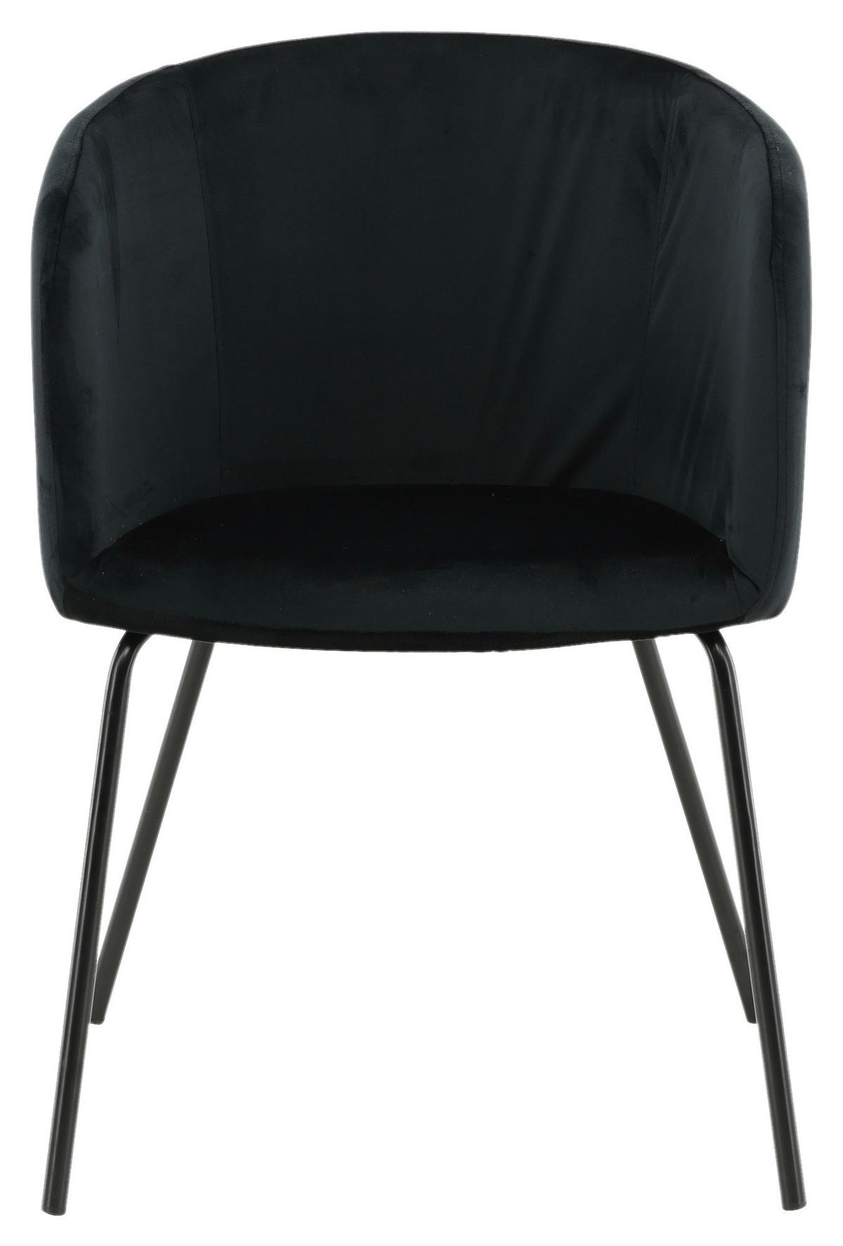 STOL järn sammet  - svart, Klassisk, metall/trä (55/78/55cm) - Livetastic