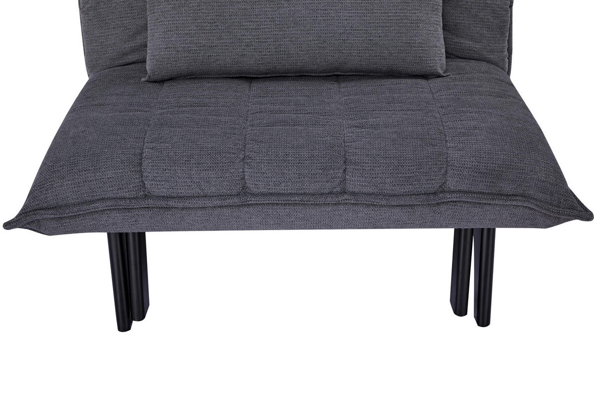 SCHLAFSESSEL Cord Grau    - Schwarz/Grau, Design, Holz/Textil (108/82/102cm) - Stylife