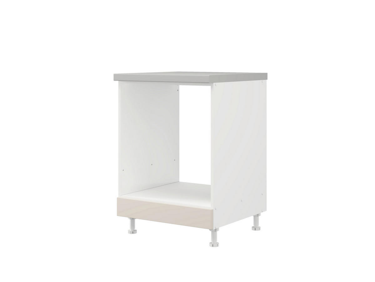 KONYHAI ALSÓSZEKRÉNY - homokszínű/fehér, Basics, faalapú anyag (60/82/56,2cm) - Carryhome