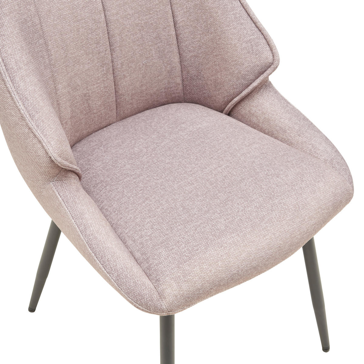 STUHL Samt Schwarz, Hellbraun  - Hellbraun/Schwarz, LIFESTYLE, Textil/Metall (55/87/61cm) - MID.YOU
