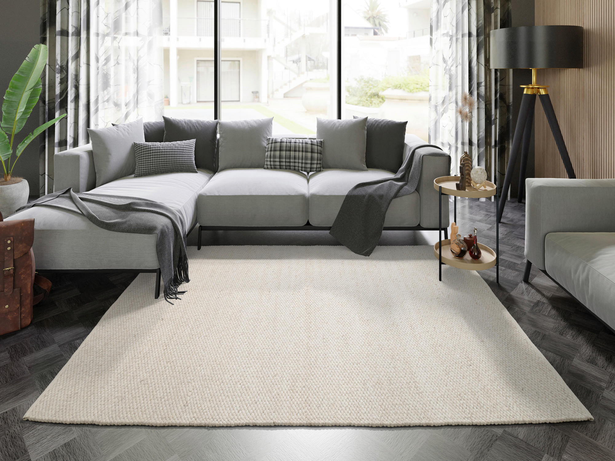 HANDWEBTEPPICH 70/140 cm Grau  - Grau, Basics, Textil (70/140cm) - Musterring