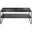 COUCHTISCH in Metall 100/60/41 cm  - Schwarz, Design, Stein/Metall (100/60/41cm) - Johann Jakob