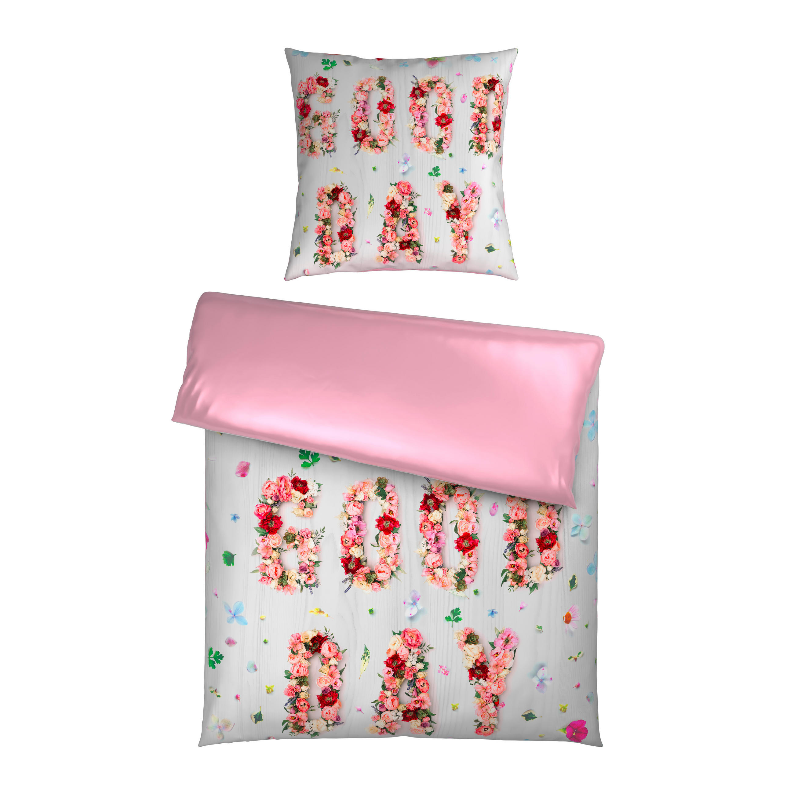 WENDEBETTWÄSCHE Satin 135/200 cm  - Rosa, Textil (135/200cm) - Esposa