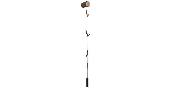 WANDGARDEROBE - Eichefarben/Anthrazit, Natur, Holz/Textil (12/197/30cm) - Valnatura