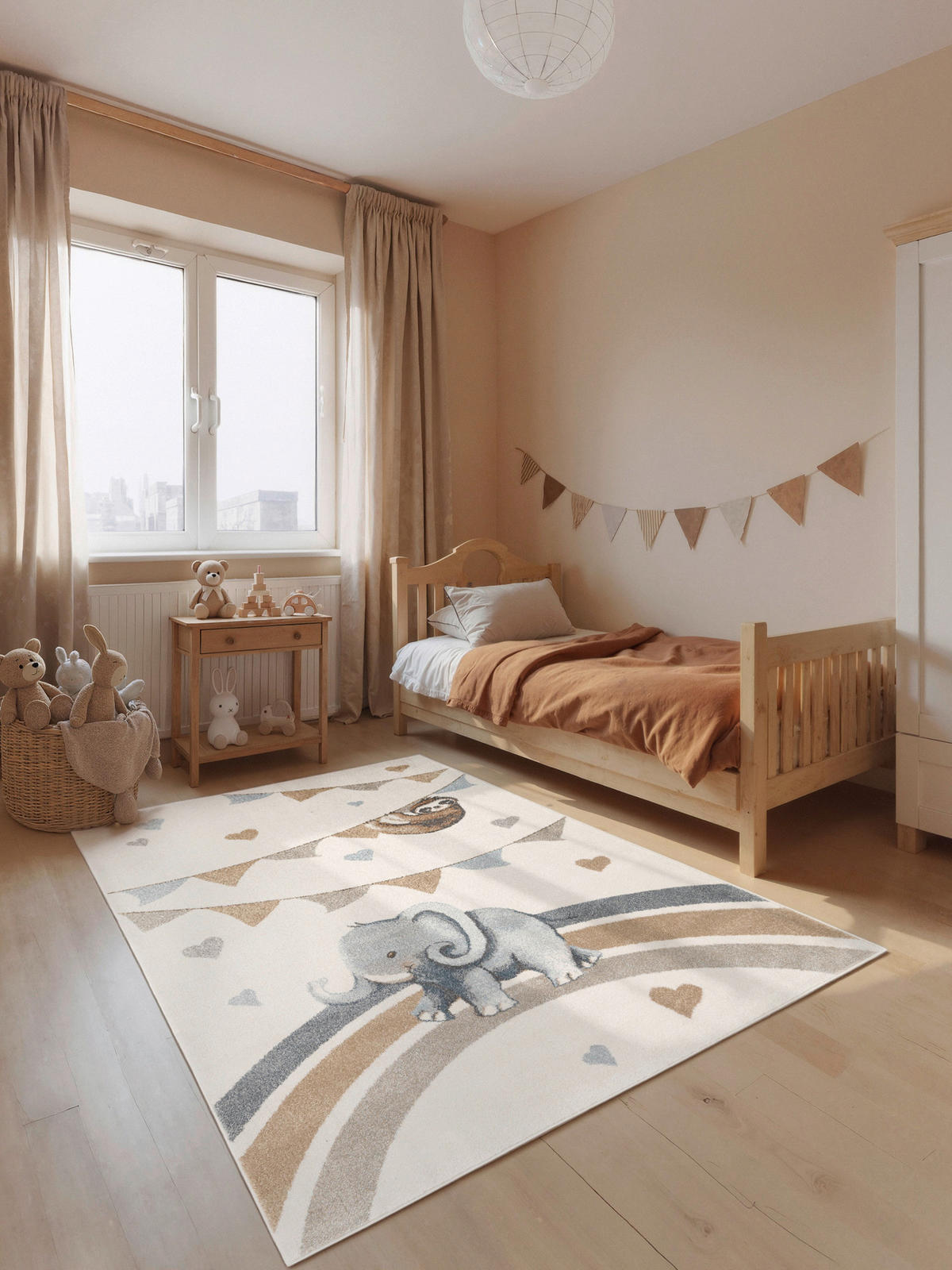 KINDERTEPPICH 120/170 cm Boho Kids Elefant  - Hellbraun/Multicolor, Basics, Kunststoff (120/170cm) - Villeroy & Boch