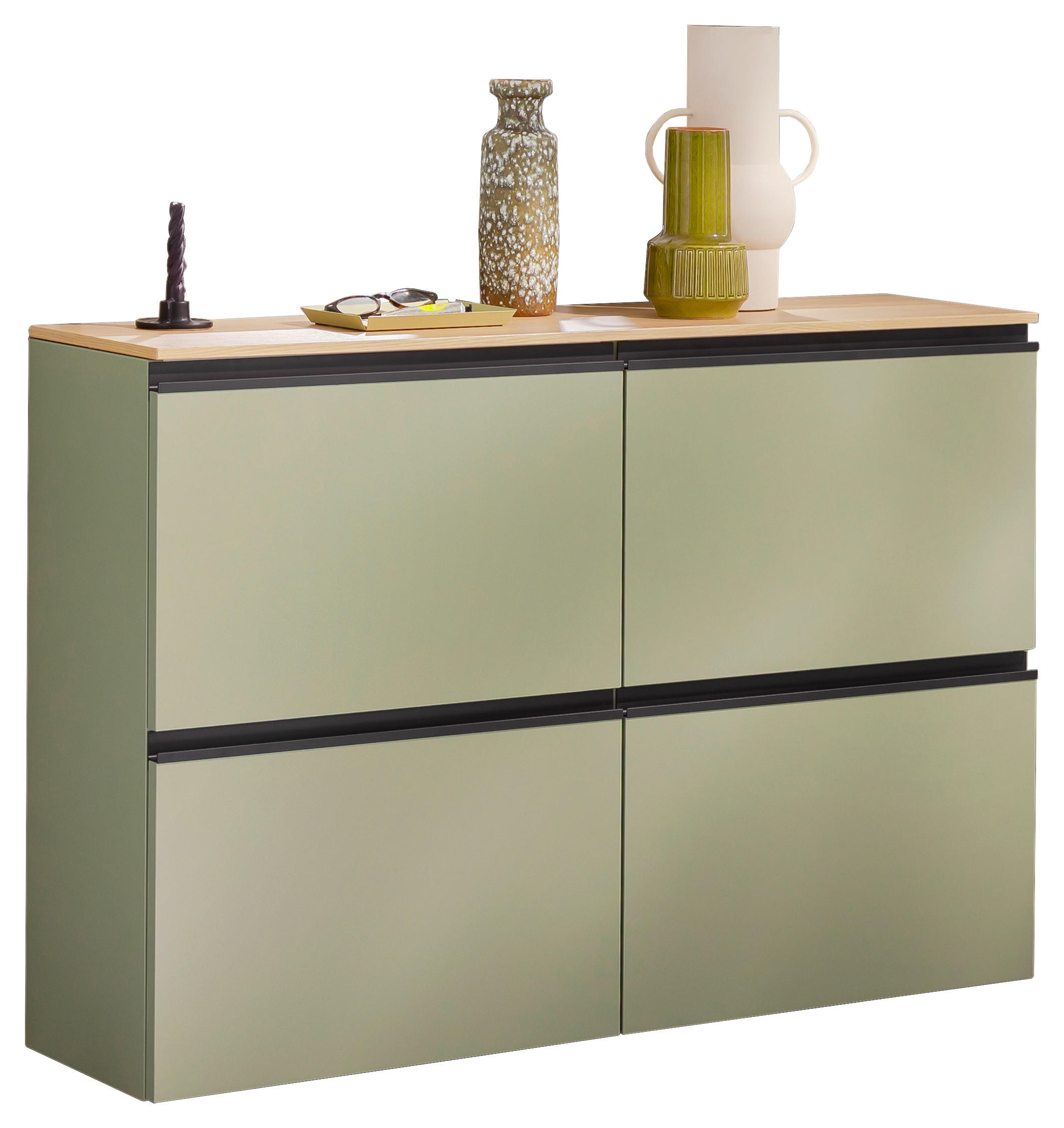 HÄNGESCHUHSCHRANK  in 120/82/30 cm  - Eichefarben/Anthrazit, Design, Holz/Holzwerkstoff (120/82/30cm) - Moderano