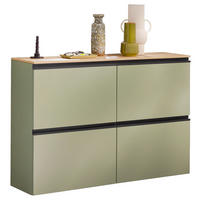 HÄNGESCHUHSCHRANK Wildeiche furniert Grün, Eichefarben  - Eichefarben/Anthrazit, Design, Holz/Holzwerkstoff (120/82/30cm) - Moderano