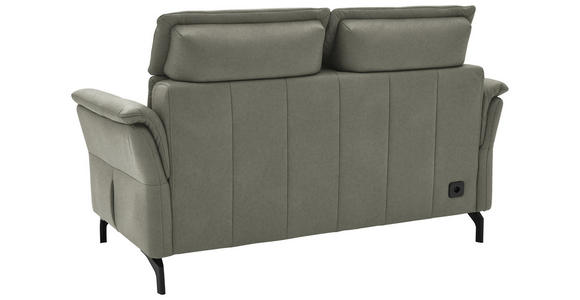 2-SITZER-SOFA in Leder Grau  - Schwarz/Grau, KONVENTIONELL, Leder/Metall (178/103/95cm) - Dieter Knoll