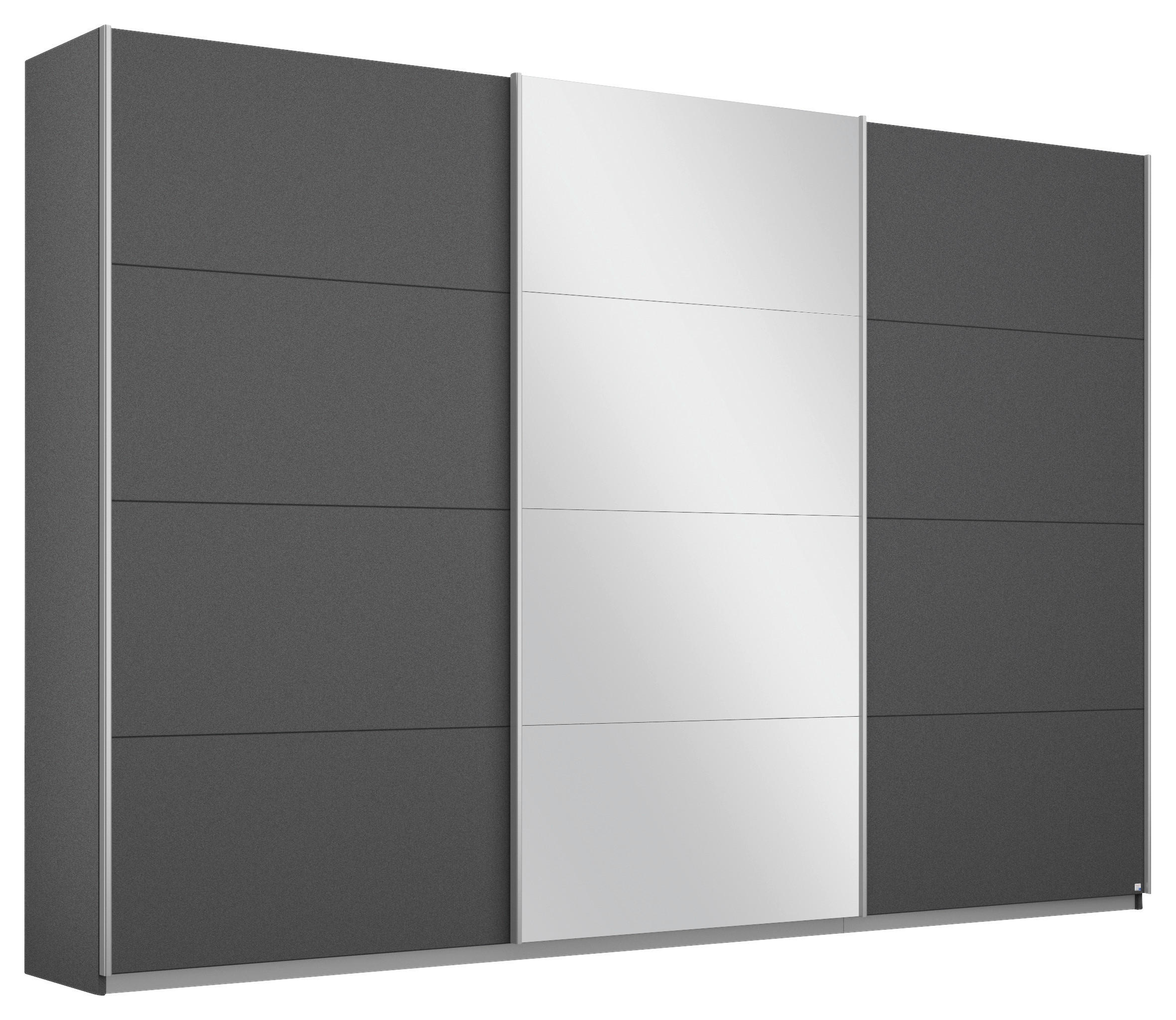 SCHWEBETÜRENSCHRANK in Grau  - Alufarben/Grau, Modern, Holzwerkstoff/Metall (271/230/62cm) - Rauch Möbel