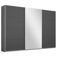 SCHWEBETÜRENSCHRANK 271/230/62 cm 3-türig Grau  - Alufarben/Grau, MODERN, Holzwerkstoff/Metall (271/230/62cm) - Rauch Möbel