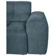 ECKSOFA Petrol Webstoff  - Petrol/Schwarz, KONVENTIONELL, Kunststoff/Textil (301/160cm) - Carryhome