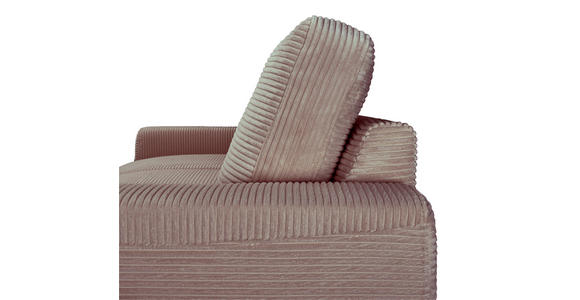 ECKSOFA Taupe Cord  - Taupe/Schwarz, KONVENTIONELL, Textil/Metall (240/150cm) - Carryhome