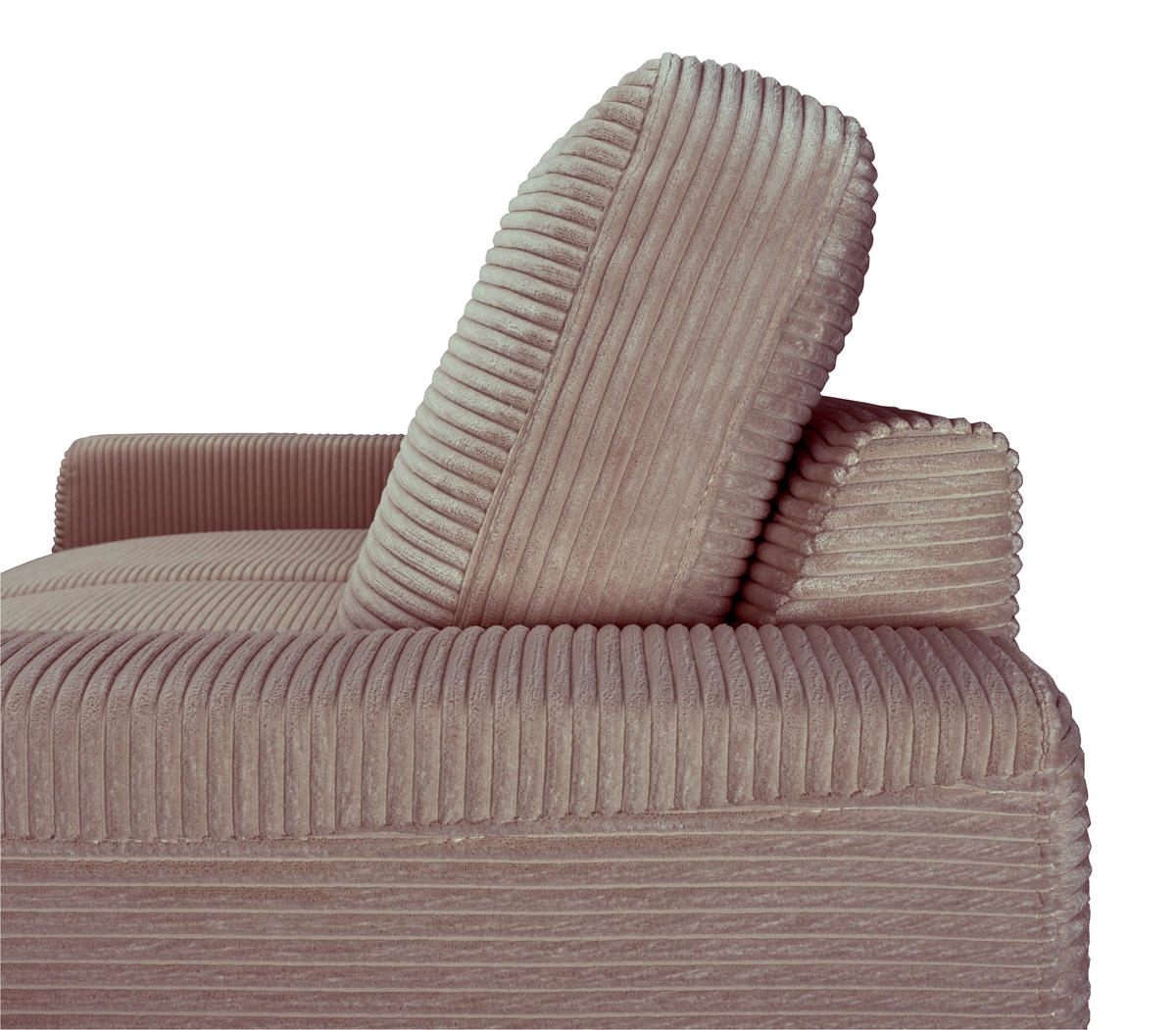 ECKSOFA Taupe Cord  - Taupe/Schwarz, KONVENTIONELL, Textil/Metall (240/150cm) - Carryhome