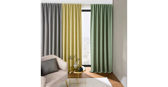 FERTIGVORHANG blickdicht  - Grün, Basics, Textil (140/245cm) - Esposa