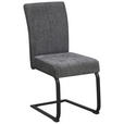 SCHWINGSTUHL   Webstoff, Mikrofaser  - Schwarz/Grau, KONVENTIONELL, Textil/Metall (61/91/43cm) - Carryhome