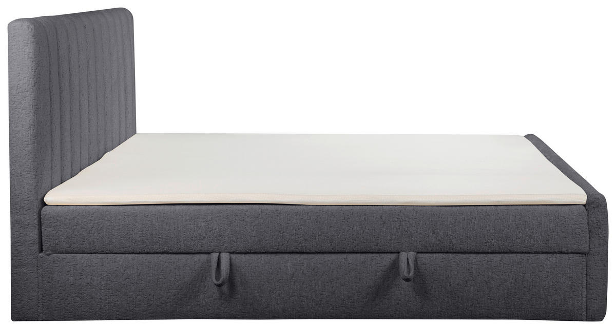 FAMILIENBETT - Anthrazit/Schwarz, Basics, Kunststoff/Textil (240/200cm) - Chameo