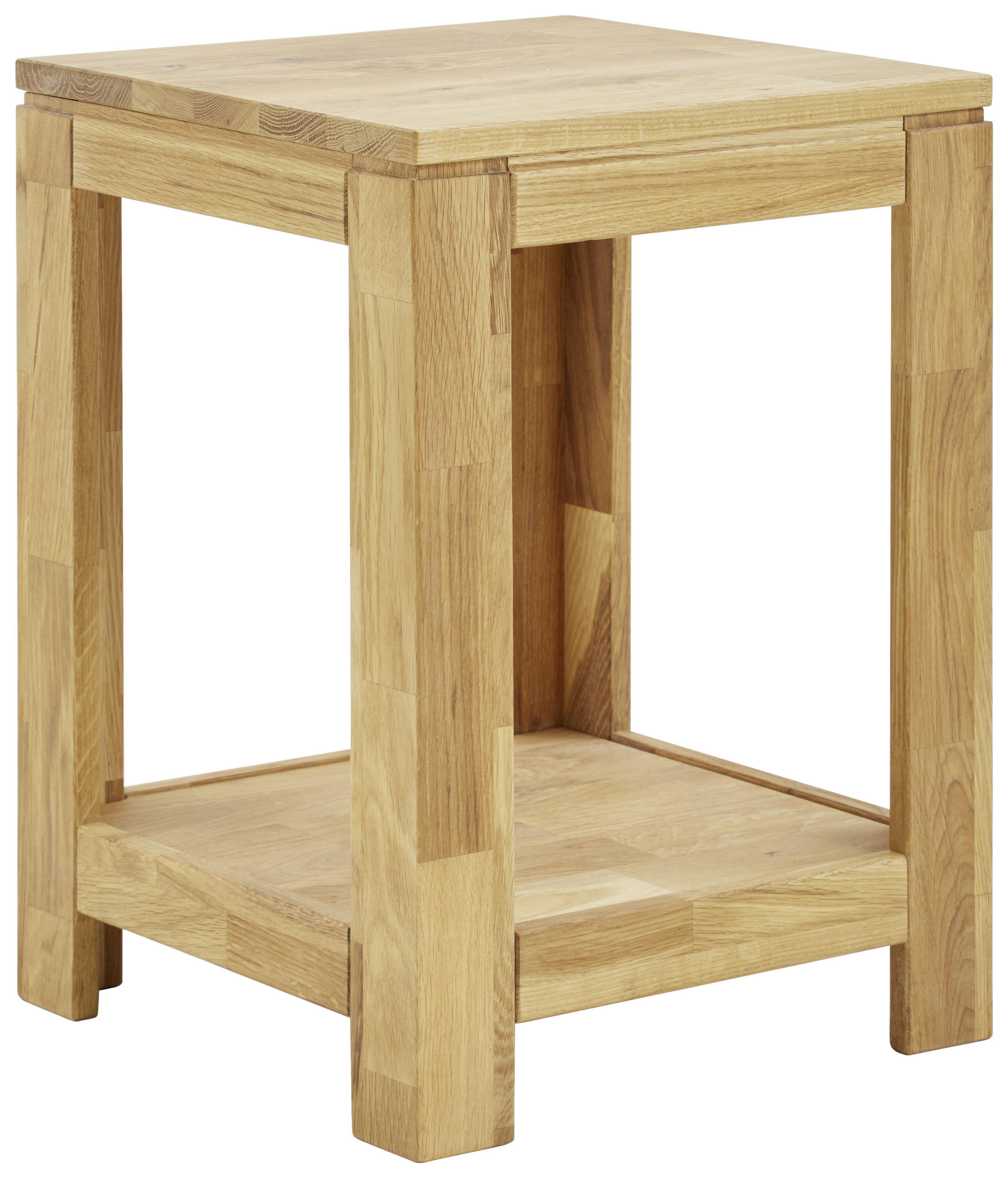 BEISTELLTISCH Eiche massiv quadratisch - Natur, Holz (40,5/40,5/55cm) - Linea Natura