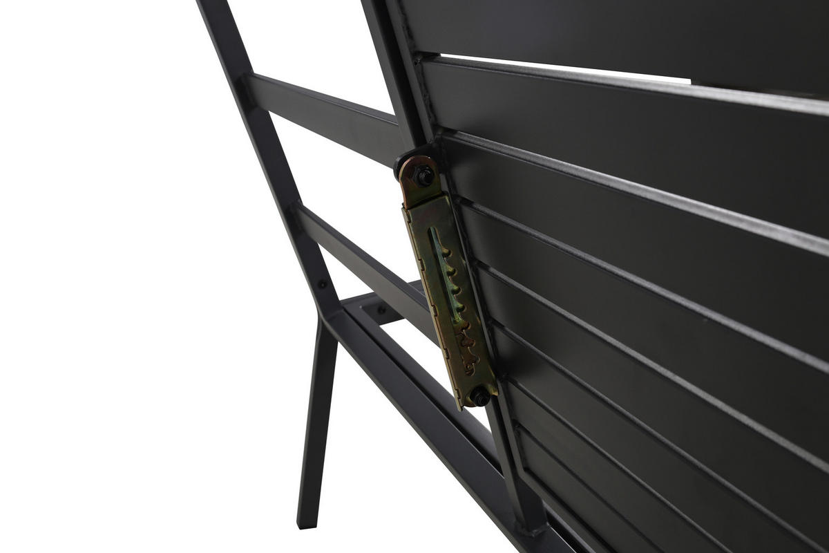 GARTENSET Webstoff Eisen  - Grau, Design, Textil/Metall (165/77/84cm) - Ambia Garden