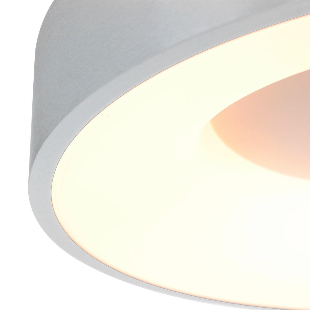 LED-DECKENLEUCHTE Ringlede 38/9 cm   - Silberfarben, KONVENTIONELL, Kunststoff/Metall (38/9cm)