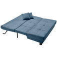 SCHLAFSOFA Mikrovelours Blau  - Blau/Schwarz, KONVENTIONELL, Textil/Metall (185/85/100cm) - Carryhome