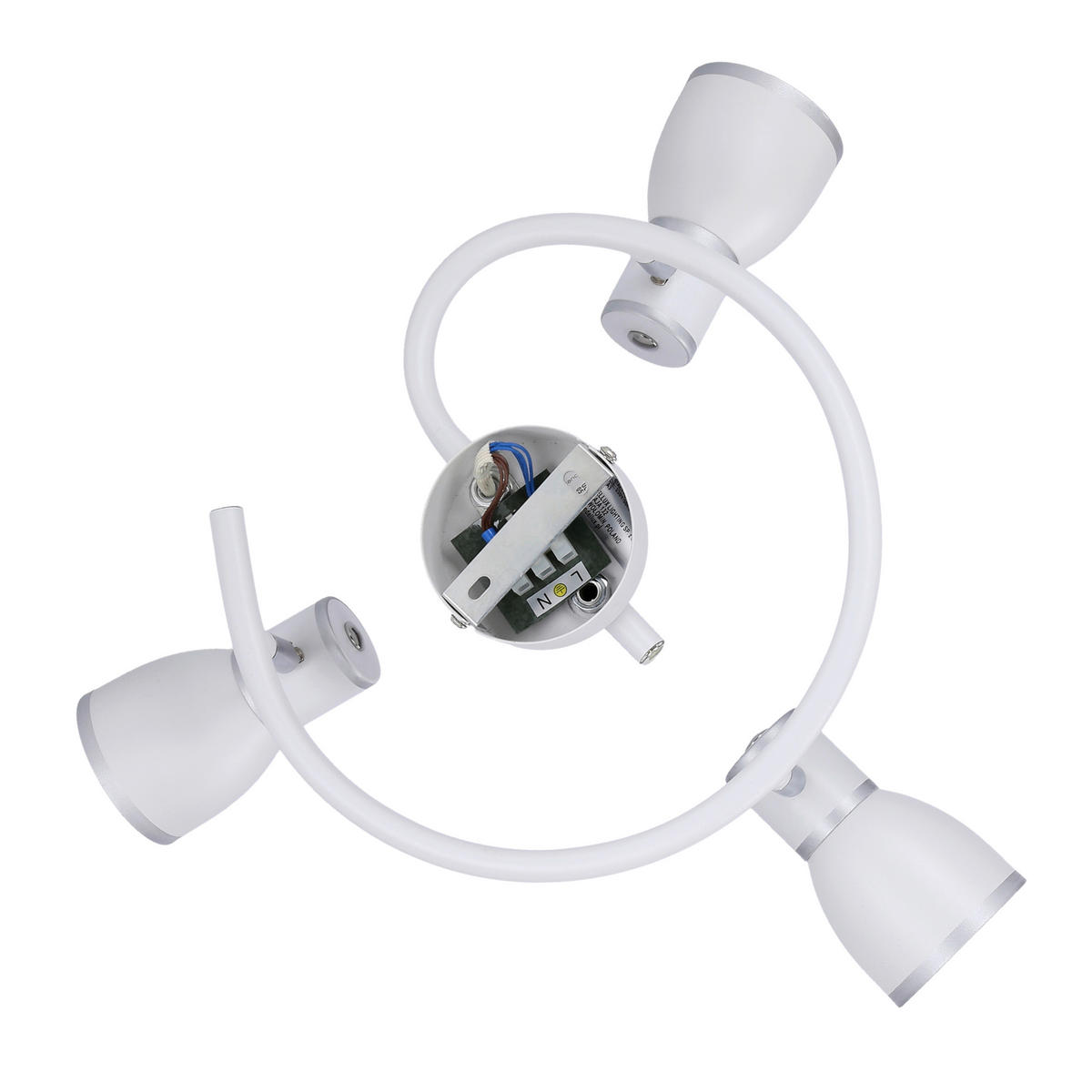 TAKLAMPA Fido 43/43/16 cm  - vit/kromfärg, Klassisk, metall (43/43/16cm)