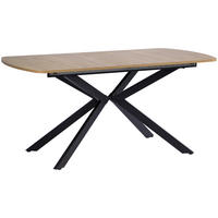 ESSTISCH Eiche Artisan rechteckig  ausziehbar  - Schwarz/Eiche Artisan, KONVENTIONELL, Holzwerkstoff/Metall (160-200/75/90cm) - MID.YOU