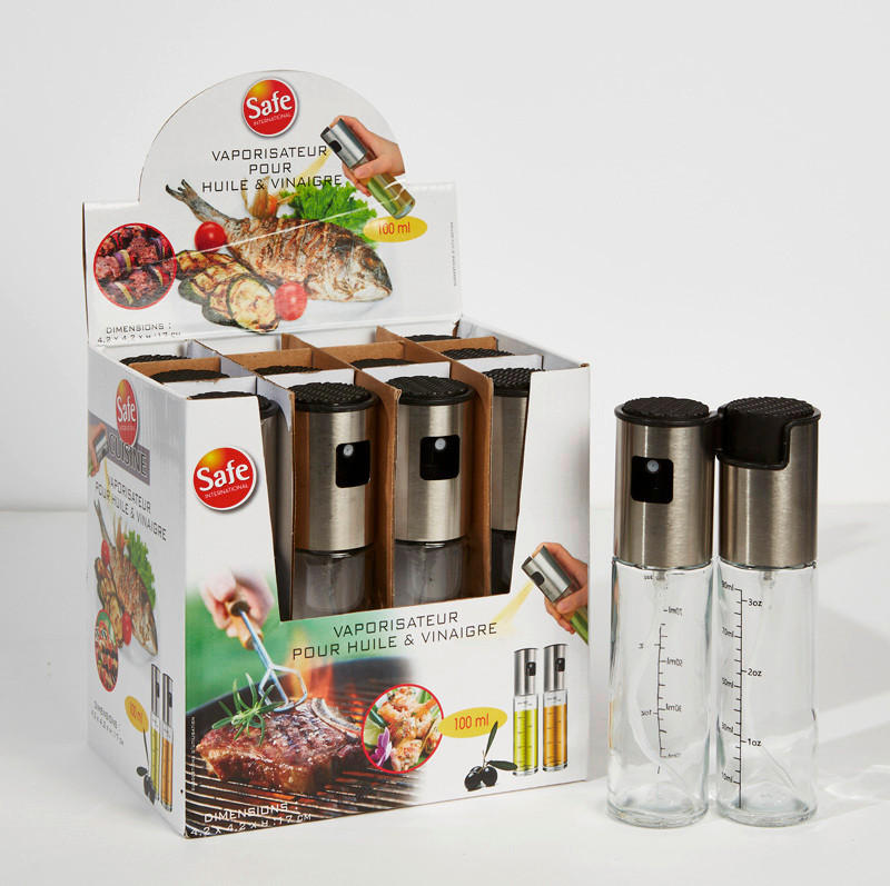 FLAŠICA ZA ULJE/SIRĆE  metal, staklo  - prozirna, Osnovno, staklo/metal (100ml)