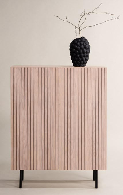 HIGHBOARD  in 80/103/30 cm  - Eichefarben/Schwarz, Design, Holz/Holzwerkstoff (80/103/30cm) - Livetastic