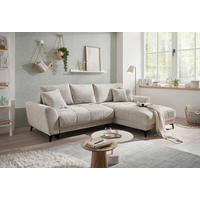 KUTNA GARNITURA tekstil  svijetlo smeđa   - svijetlo smeđa/crna, Moderno, tekstil/plastika (281/189cm) - Carryhome