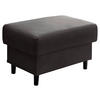 HOCKER Lederlook Anthrazit  - Anthrazit/Schwarz, MODERN, Holz/Textil (76/46/55cm) - Livetastic