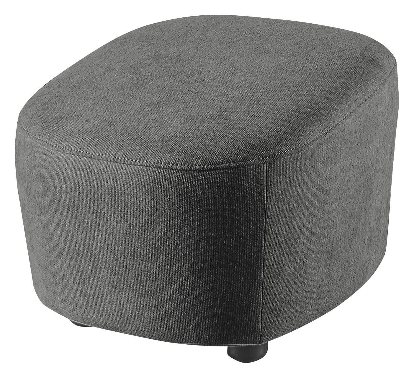 HOCKER Webstoff Graphitfarben  - Schwarz/Graphitfarben, Design, Kunststoff/Textil (54/41/57cm) - SetOne by Musterring