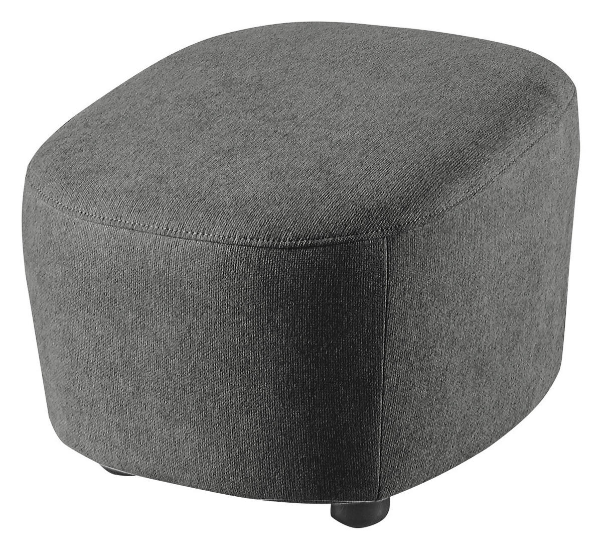 HOCKER Webstoff Graphitfarben  - Schwarz/Graphitfarben, Design, Kunststoff/Textil (54/41/57cm) - SetOne by Musterring