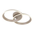 LED-DECKENLEUCHTE Velora 53,5/33/9,3 cm  - Sandfarben, Design, Kunststoff/Metall (53,5/33/9,3cm) - Dieter Knoll