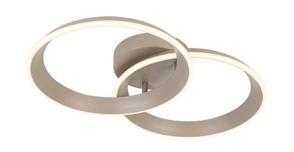 LED-DECKENLEUCHTE Velora 53,5/33/9,3 cm  - Sandfarben, Design, Kunststoff/Metall (53,5/33/9,3cm) - Dieter Knoll