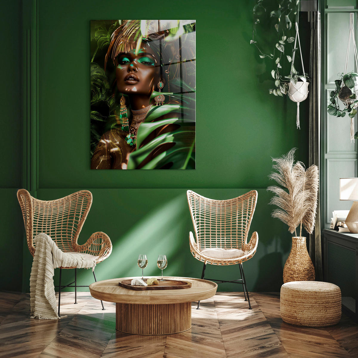 GLASBILD 70/100 cm  - Multicolor, Basics, Glas/Papier (70/100cm)