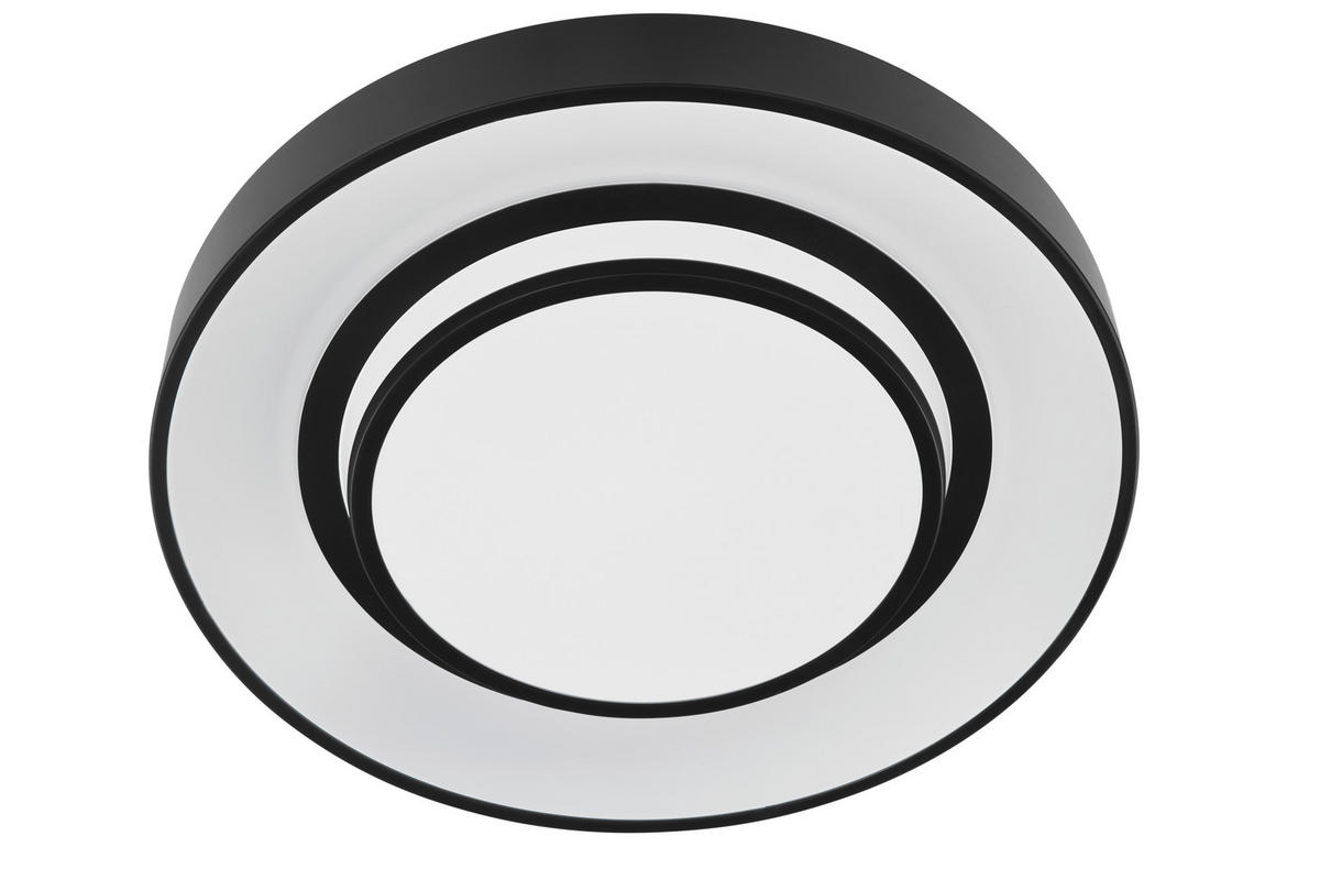 STROPNÍ LED SVÍTIDLO, 48/8,5 cm  - bílá/černá, Trend, kov/plast (48/8,5cm) - Novel
