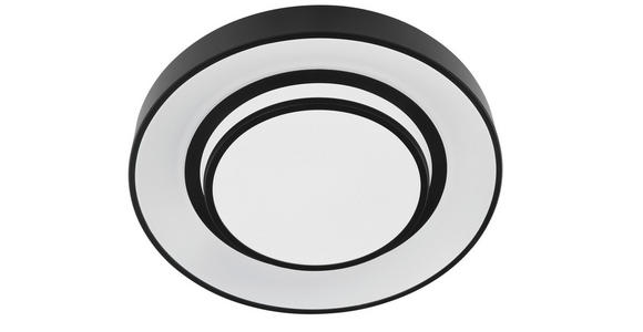 LED-DECKENLEUCHTE 48/8,5 cm    - Schwarz/Weiß, Trend, Kunststoff/Metall (48/8,5cm) - Novel