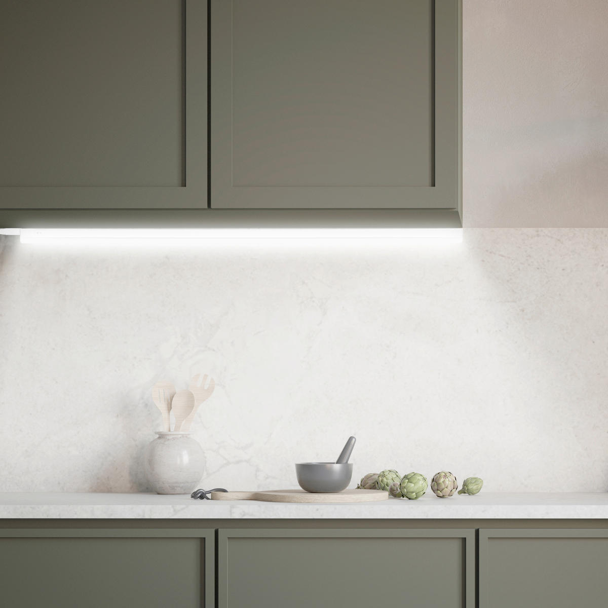 UNTERBAULEUCHTE 88,5/3/2,2 cm   - Weiß, KONVENTIONELL, Kunststoff (88,5/3/2,2cm)