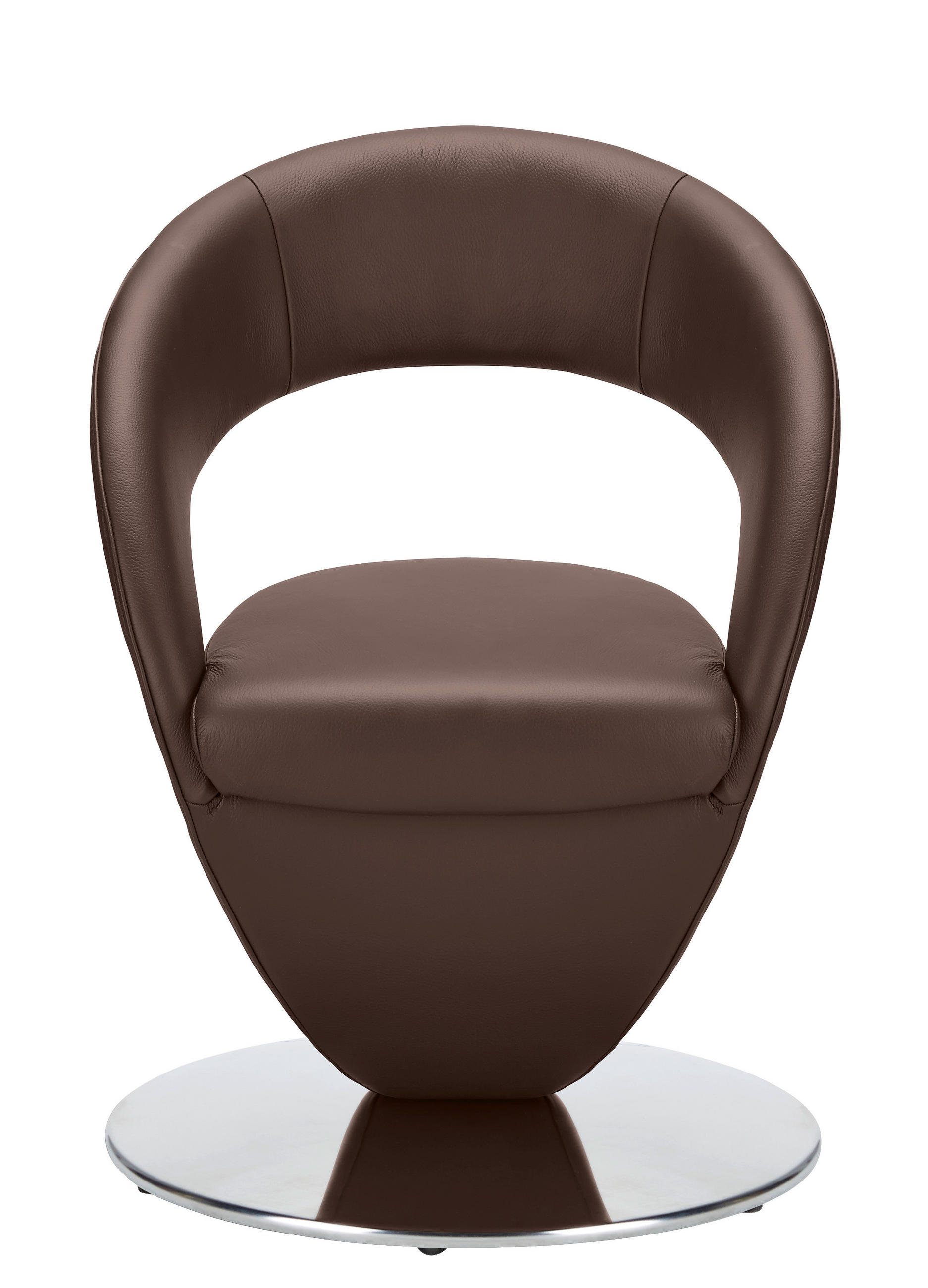 STUHL  in Stahl Mikrofaser  - Edelstahlfarben/Braun, Design, Textil/Metall (62/86/61cm) - Moderano