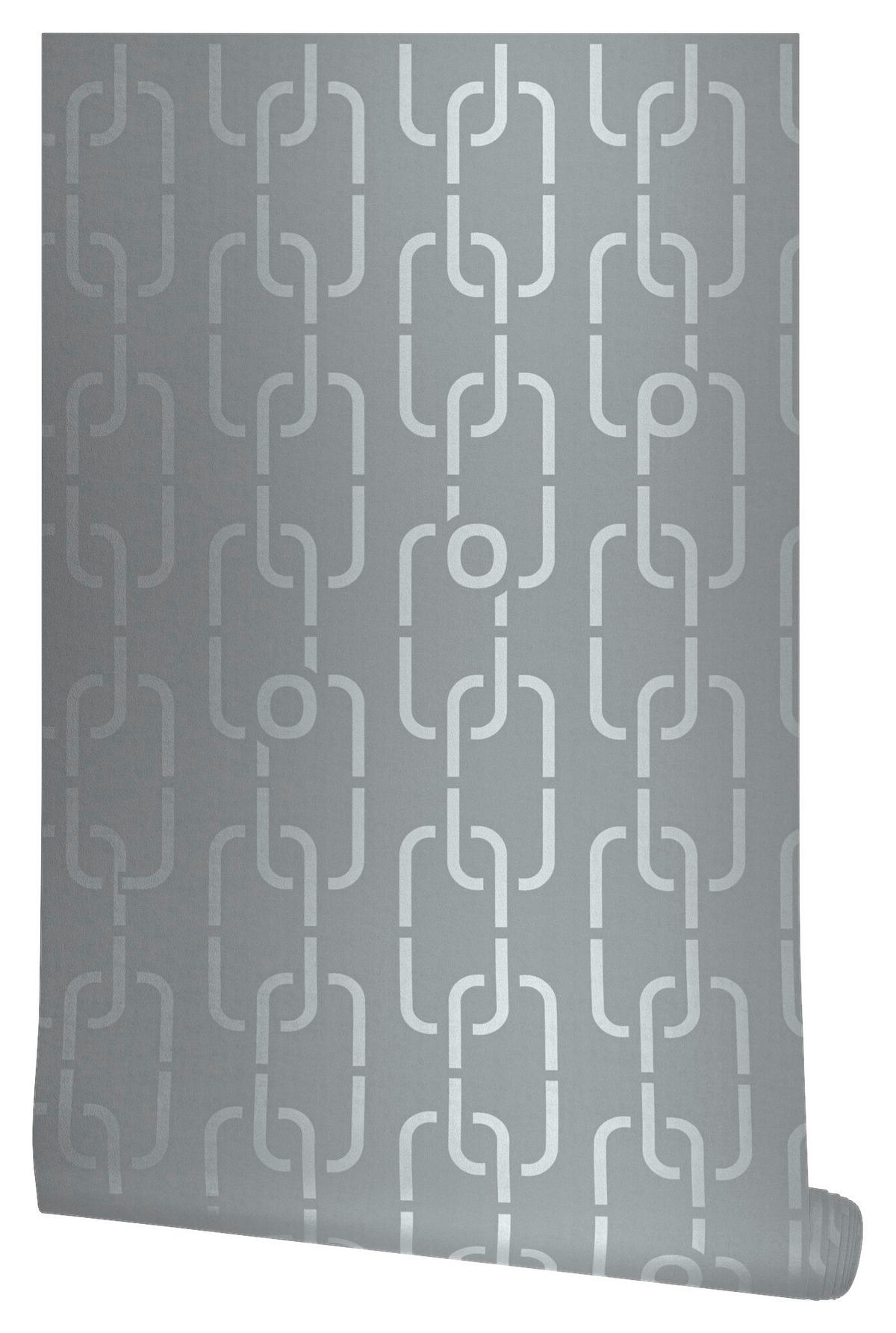 VLIESTAPETE 10.05 m J! CHAINS  - Grau, Design, Textil (53/1005cm) - Joop!