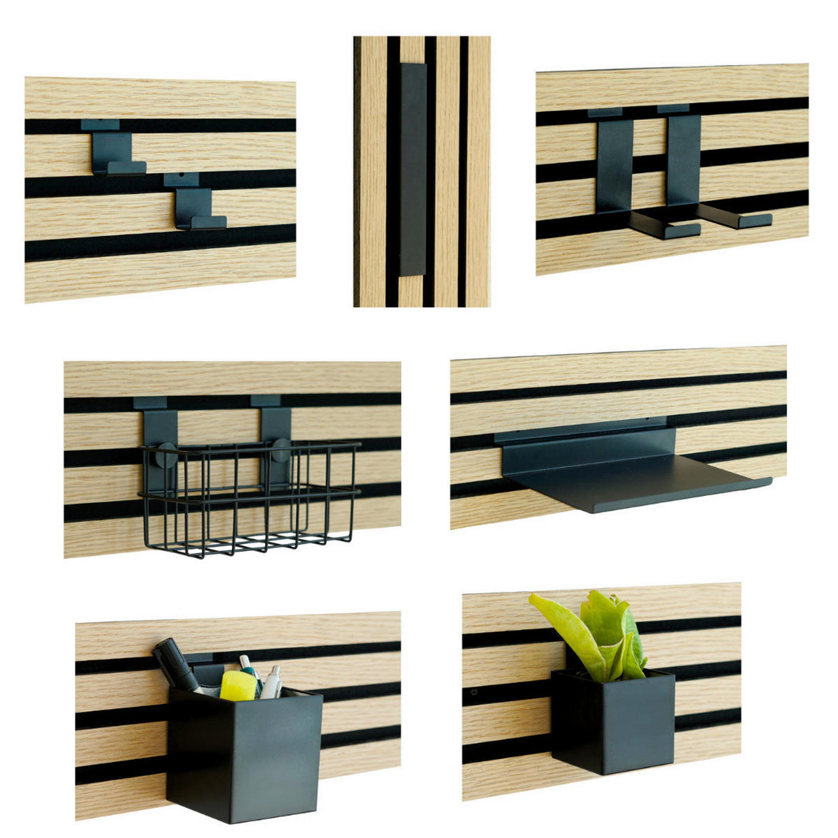 KÜCHEN-ORGANIZER-SET  - Schwarz, Basics, Metall (1,2kg)