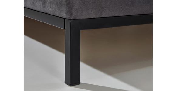 BOXSPRINGBETT 140/200 cm in Anthrazit - Anthrazit/Schwarz, KONVENTIONELL, Textil/Metall (140/200cm) - Carryhome