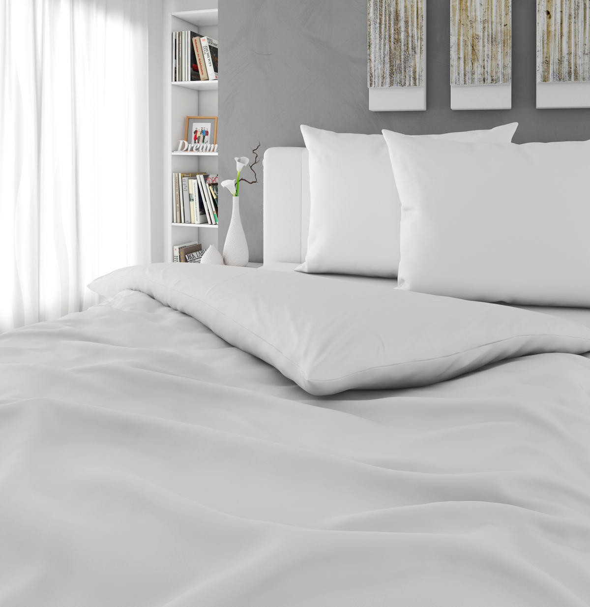 BETTWÄSCHE 200/200 cm  - Weiß, Basics, Textil (200/200cm) - Bio:Vio