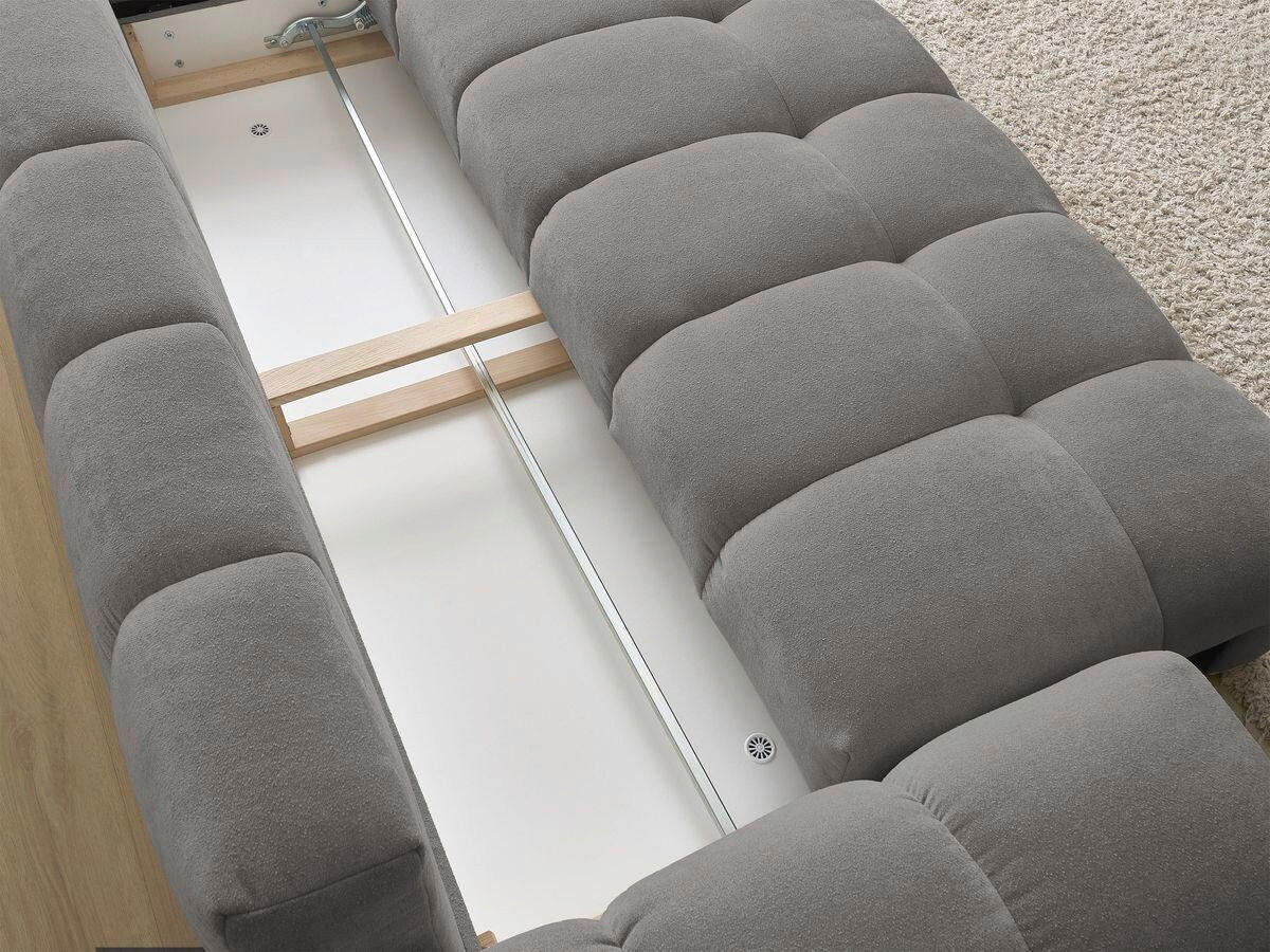 SCHLAFSOFA EVEREST  mit Rücken echt, Armteil links, Armteil rechts Struktur Dunkelgrau  - Dunkelgrau/Schwarz, MODERN, Kunststoff/Textil (278/115/90cm)