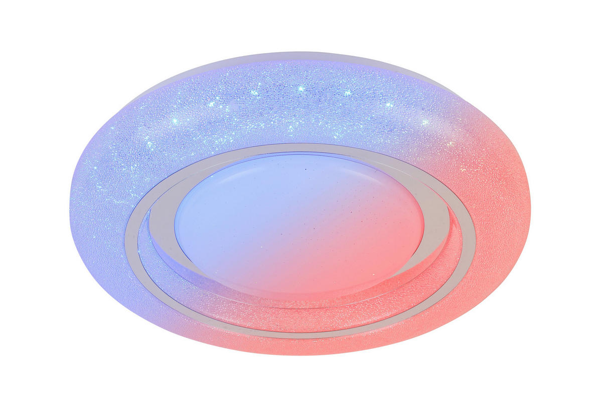 LED-DECKENLEUCHTE 38/7 cm    - Chromfarben/Weiß, Trend, Kunststoff/Metall (38/7cm) - Novel